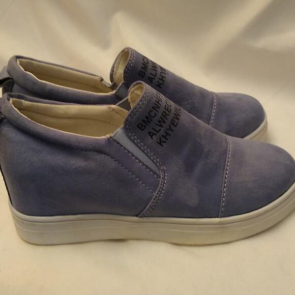 High Hidden Wedge Heel Sneaker Creepers Slip On Women Platform Casual Shoe39/8.5 - Picture 4 of 7